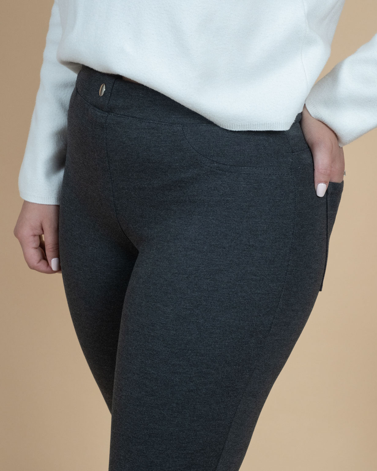 Emma - Jeggings Casuales Cintura Alta con 5 Bolsas en Tela Bodyfirm