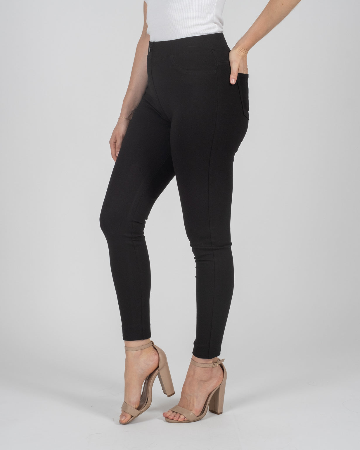 Emma - Jeggings Casuales Cintura Alta con 5 Bolsas en Tela Bodyfirm