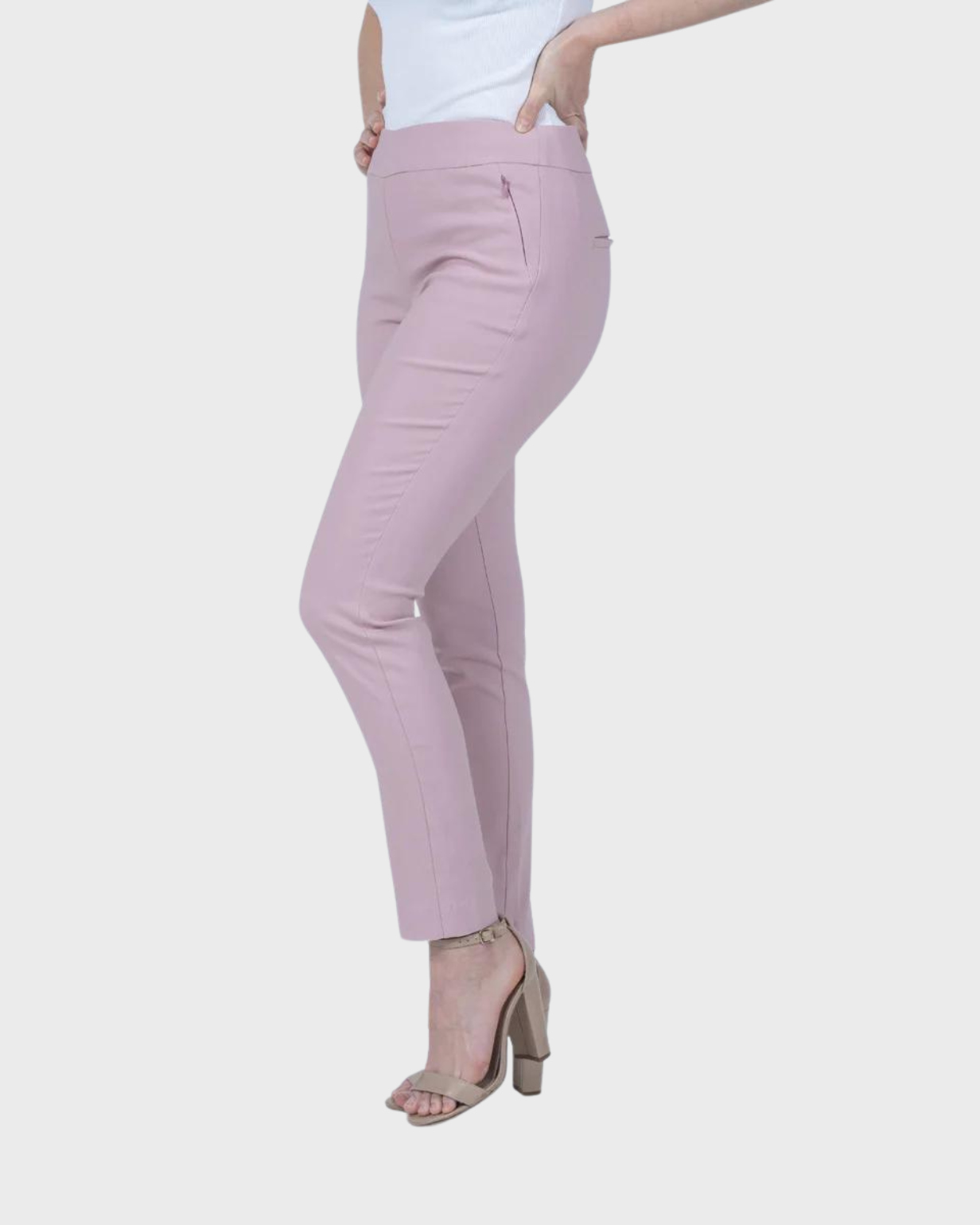 Ava - Leggings Casuales Cintura Media con Cierres Laterales en Tela Hi-Flex