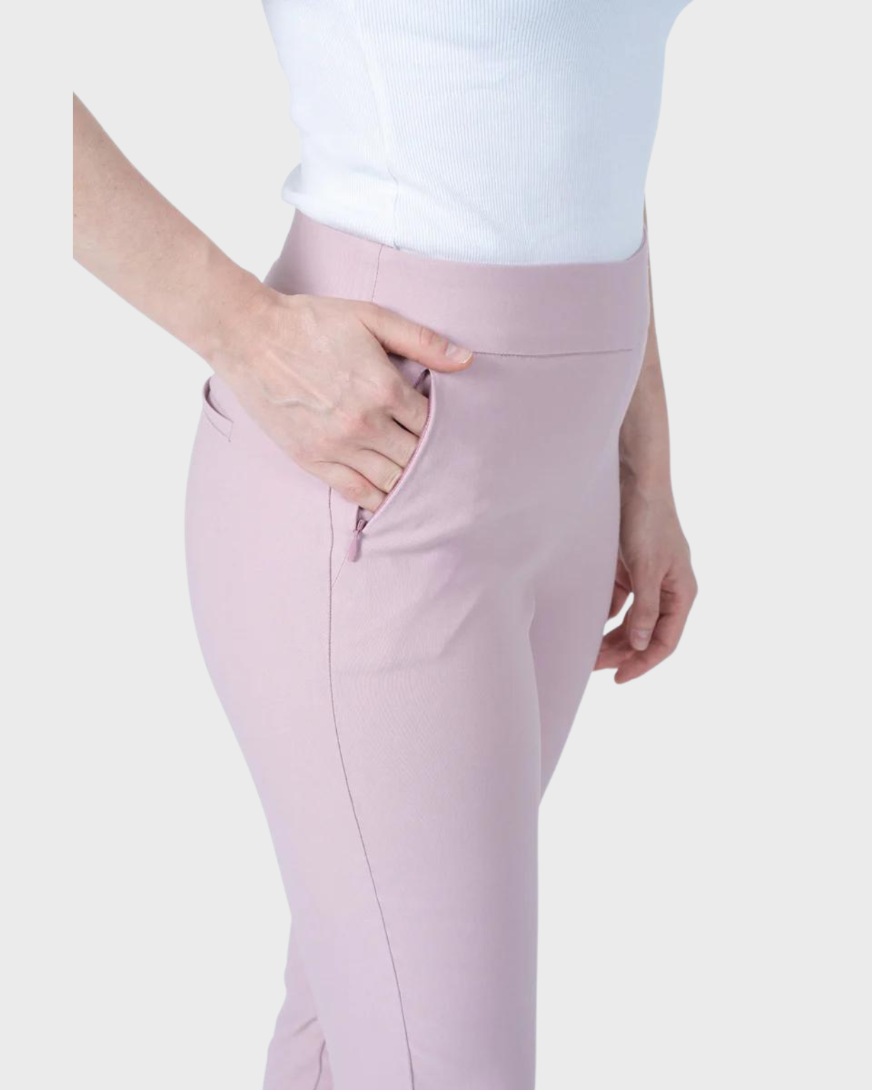 Ava - Leggings Casuales Cintura Media con Cierres Laterales en Tela Hi-Flex