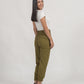 Pantalón Cargo para Mujer Cintura Alta con Bolsillos